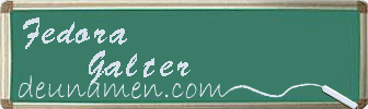 Fedora Galter Visitenkarte